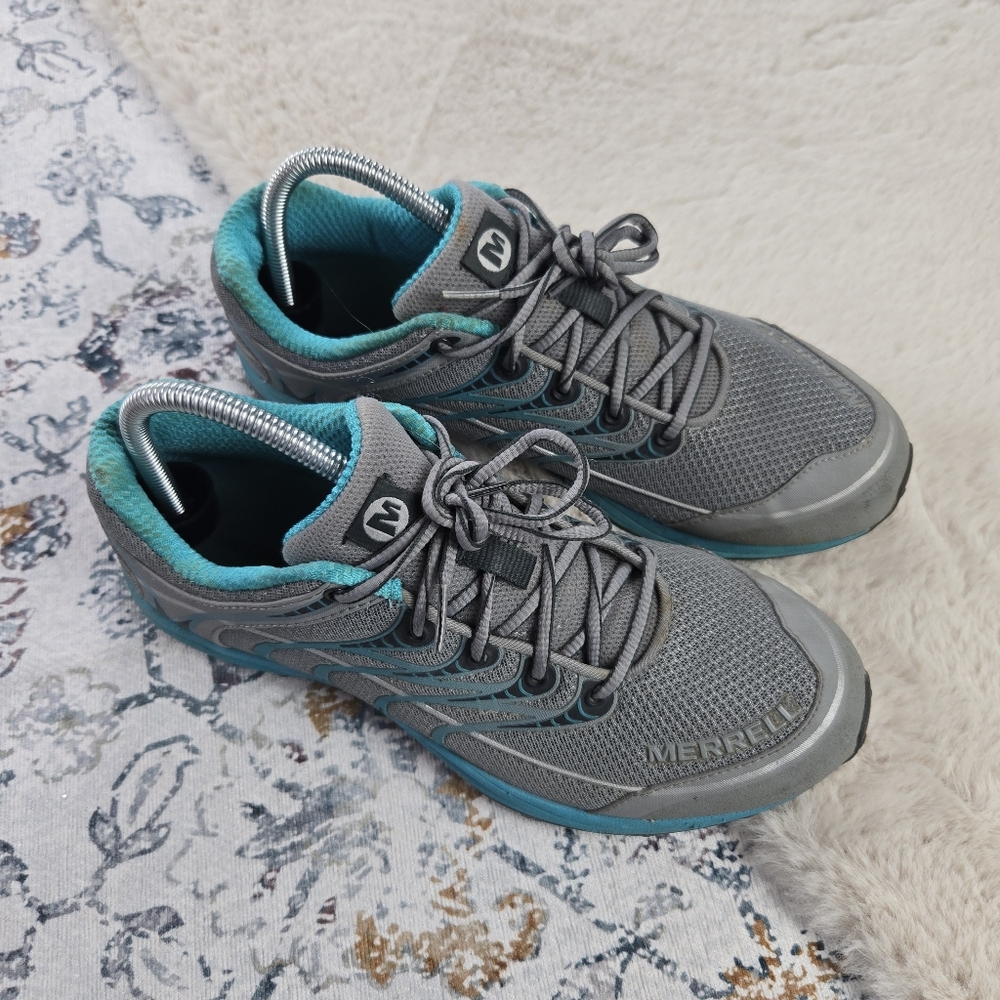 Merrell Women Mix Master Glide Running Shoes J56352 Gray and Blue Women US 9 - Picture 2 of 13
